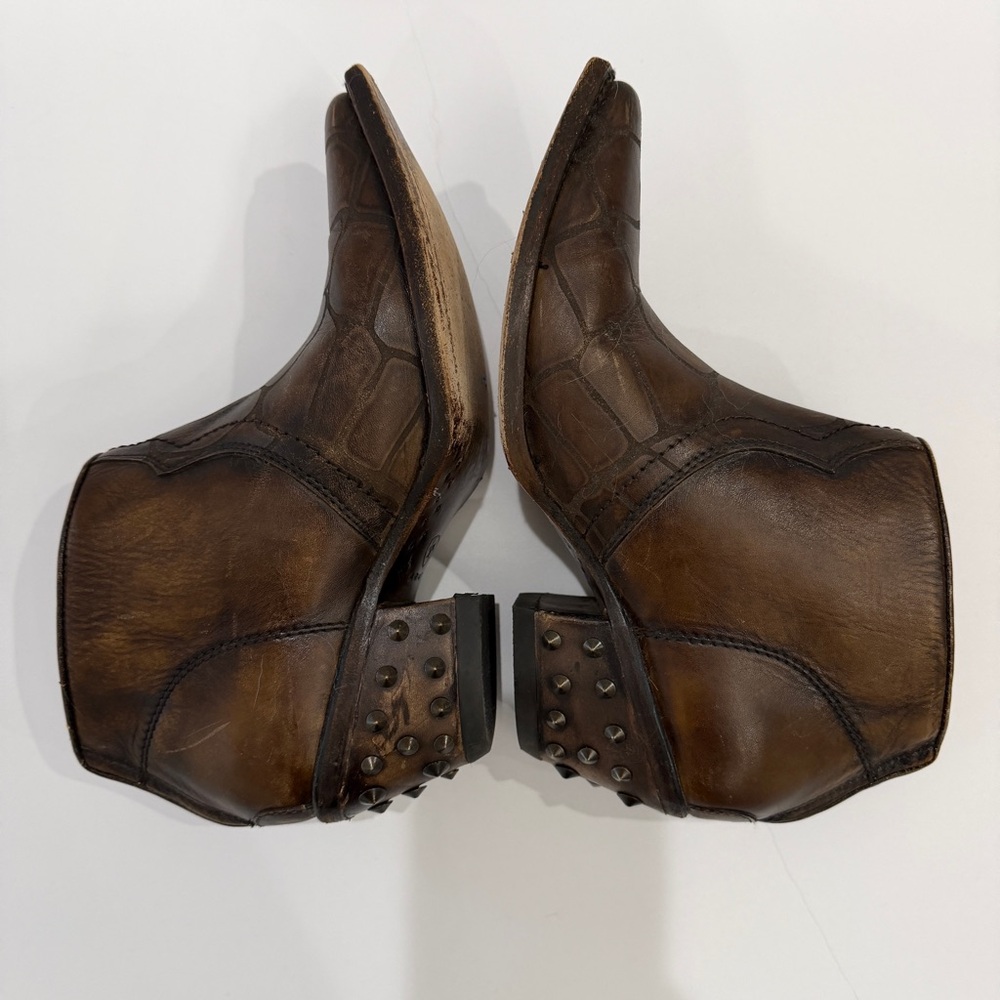 Ariat Women's Brown Leather Western Ankle Boots - Picture 5 of 8